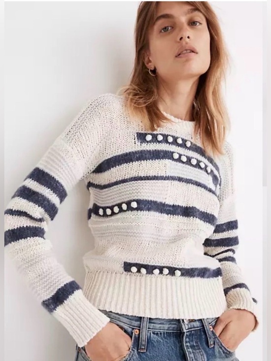 Madewell Sweaters - Madewell Women’s Grandover Bobble Merino Wool/Alpaca Blend Pullover Sweater XL
